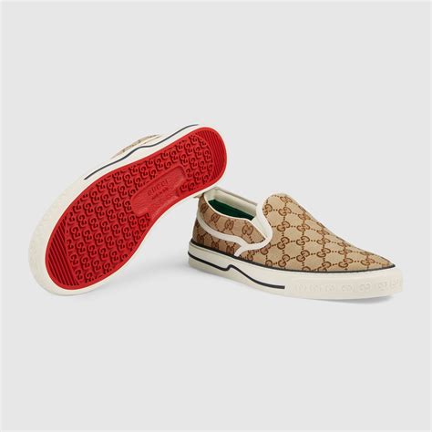 gucci embellished slip-on sneakers for men or women|authentic gucci sneakers for men.